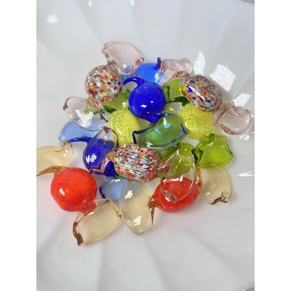 VTG Glass Candy Pieces Hand Blown In Multi Color 3” Long Murano Style. 10 Pieces - Picture 1 of 9